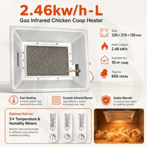 Chicken Poultry Infrared Gas Brooder Heater Swine Pig Farm Gas Infrared Heater For Poultry Farms