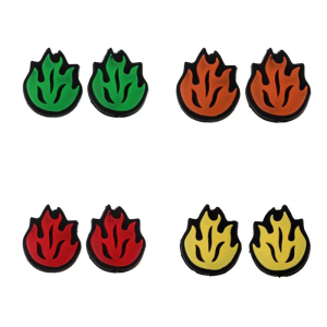 2Pcs Tennis Squash Shock Absorbers Replacement Tennis Vibration Dampener Flame Shape Silicone Tennis String Dampener