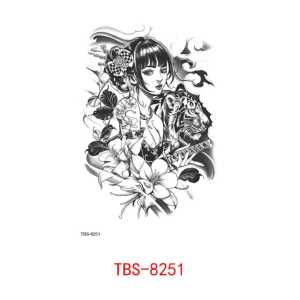 Tattoo Temporer Seri TBS-8251 Warna Cabai Merah/Abu-abu Tua/Anggrek Putih/Clear - Tahan Air dan Anti Air