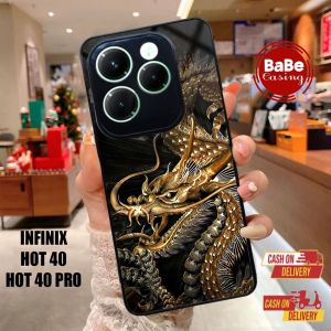 Casing Case Infinix Hot 40 Pro Terbaru Dragon Casing Hardcase Softcase Glossy