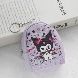 TUmama Dễ thương kuromi Ba Lô Mini Ví với thiết kế hoạt hình và chuỗi Keychain cho trẻ em và trẻ em gái