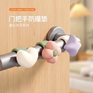 LYMEDIA Silicone Door Handle Impact Pad Anti-Shock Cartoon Door Stopper Cute Silent Wall Protector for Bedroom Decoration