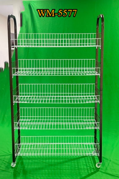 Racking Roda Display (Ready Stock)5577 5 Tier Heavy Duty Display Rack with roller /5 Tingkat ...