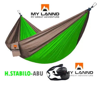 Hammock Single MYLANND kombinasi 2warna Ayunan Gantung Camping Outdoor Ringan Praktis Untuk Pendaki Hiking Traveling Backpacking Hamock Hemock Hemok Murah