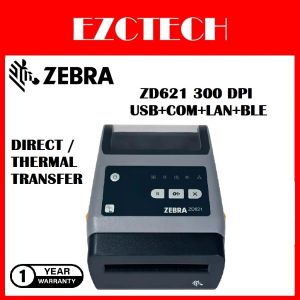 Zebra  ZD621 300 Dpi USB+COM+LAN Barcode Label Printer THERMAL TRANSFER & DIRECT THERMAL