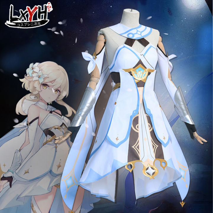 [LXYH- COSER KING] Game Genshin Impact Lumine Wig Cosplay Costume Dress ...