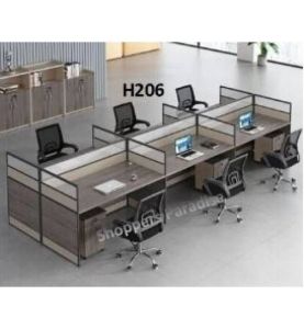 SG Ready Stock H206 Executive Workstationwith high partitionwith/without pedestal/cabinet Home Office Table Straight L Shape Divider