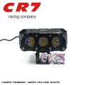 LAMPU TEMBAK LED FOGLAMP CR7 SQL 3 MATA 30W HIGH LOW LASER GUN PUTIH KUNING. 