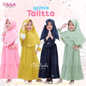 LABEBAH GAMIS OVERALL PERMANEN PREMIUM SET JILBAB ANAK CEWEK USIA 2-9 TAHUN DRESS MUSLIM CANTIK BAHAN THALITA PREMIUM HALUS BUSANA MUSLIM BRANDED POLOS TALITTA SERIES GAMIS KODOK MURAH TERLARIS PAKAIAN NGAJI LEBARAN TERBARU BISA COD