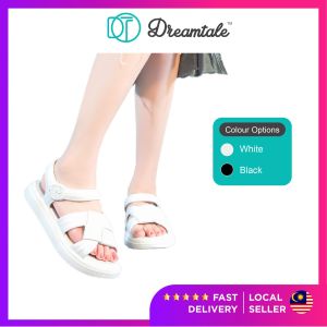 Dreamtale Kasut Perempuan Women Sandal Cross Strap Rome Style Casual Sandal Slipper WSO086