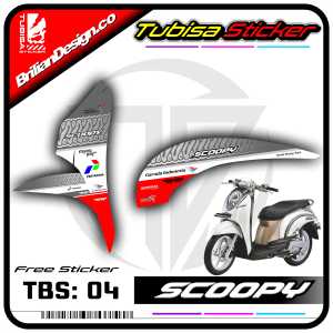 Sticker Striping Scoopy Karbu/Old - Stiker Striping Variasi Motor Scoopy Karbu/Old. TBS.04