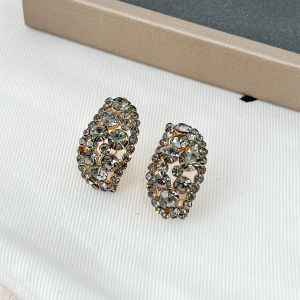 Fashionable Ring Gift 职场气质耳钉小众设计高级感大气耳环潮百搭短款N1189潮流新款