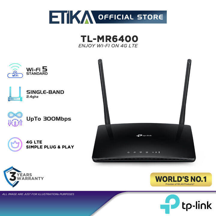 TP-Link TL-MR6400 APAC | 300Mbps 4G LTE Wireless Wifi Modem Router ...