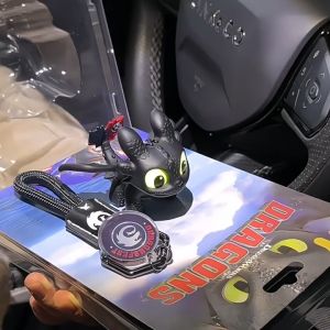 Train Your Dragon Keychain Black Cute Toothless Bag Pendant Gift Moving Wings Cartoon Dragon Taming Master Car Keychain