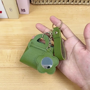 Fashion Keyholders PU Leather Key Chain Small Storage Organizers Lovely Bag Charm Keychain Decorations for Women Girls