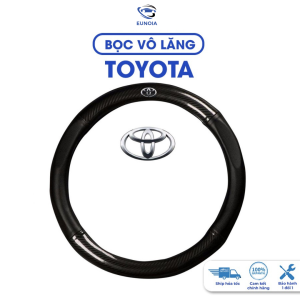 Bọc Vô Lăng Ô Tô Carbon TOYOTA Vios Innova Fortuner Camry Chống Trơn Chống Trượt Đủ Hãng Xe size 38cm - Phụ Kiện Đồ Chơi Ô Tô Xe Hơi EUNOIA