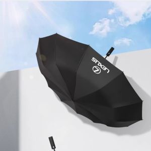 Phụ kiện ô tô ô thông minh - thu gập 2 chiều logo hãng xe mercedes-benz bmw audi lexus mazda toyota honda jaguar dù thông minh có đèn led