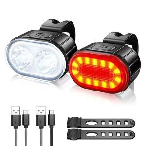 Bicycle Taillight Set Led Bike Light Bicycle Waterproof Lamp Cycling Warning Lamp Set Rechargeable Bike Tail Lamp