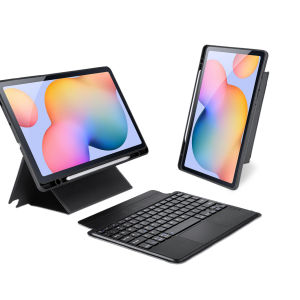 DUX DUCIS DK Wireless Bluetooth Leather Keyboard Case Samsung Galaxy Tab S11 S10 Ultra S10 Lite S10 FE Plus S9 FE Plus S9 Plus A9 Plus S8 Plus S7 Plus S7 FE Plus A8 S6 Lite Flip Cover Casing