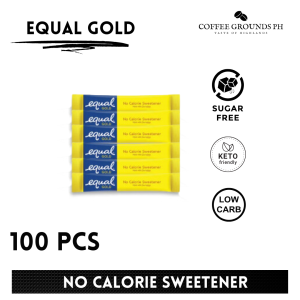 Coffee Grounds PH - Equal Gold Zero Calorie Sweetener 100pcs | Keto Diet Friendly Sweetener Low Carb Sweetener