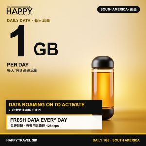 South America (Brazil Argentina Chile Peru Ecuador Uruguay Paraguay) Travel SIM Card - 5-30 Days - 4G/5G