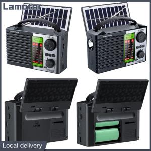 [Vktech]Solar Radio with LED Flashlight BT Speaker Portable AM FM SW Radio Emergency Radio for Outdoor Camping and Emergency