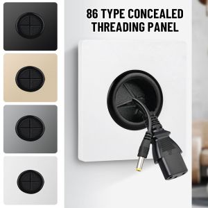 NEXASHOP 1Pcs Home Improvement With Rubber Pad Cable Organizer Storage 86Type Cable Socket Panel Wall Blank Panel Cable Cover Decorative Cover
