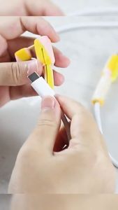YoPo Soft Silicone Cable Winder Protectors for Android USB to Type-C Charger Cable Accessory 1Set