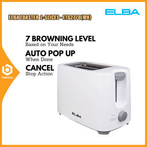 Elba Toaster ET-G2770(WH) / ETG2770WH ~2 Slice~ 700W White - ETG2770WH