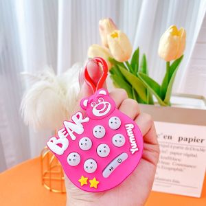 Sanrio Kuromi Melody Pochacco Press The Button To Play Games Kids Toys Ground Mouse Games Girl Puzzle Toy Key Chain Gift