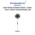 Quạt đứng Toshiba trước 7 cánh - sau 9 cánh F-DSC80XVN(W) 25W - Bảo hành 12 tháng. 