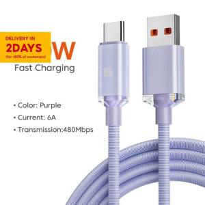 (HD1)120W 6A USB Type C Cable Fast Charge Cable For Smartphone Fast Charging Wire Transmission