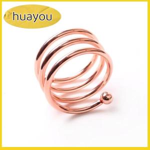 huayou 1 chiếc nhẫn hình tròn Khăn ăn bằng kim loại sáng tạo nhẫn hình tròn Khăn Ăn Khóa kiểu phương Tây