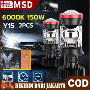 2pcs Lampu LED Mobil Motor H4 Mini Projector Projiey7d Y13 Y14 Y15 Y6d Y8 Y11 Y17 Lampu LED Motor Depan