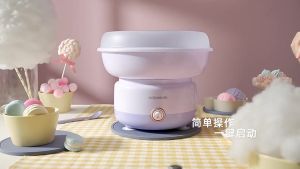 Mollyestelle Mini Automatic Cotton Candy Maker - Electric Candy Floss Machine with Packaging Bags for Home Kids & Small Business