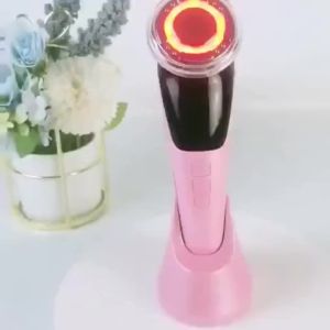 4 in 1 Skin Care Warming and Cooling Microcurrent Facial Device Red Blue Light Photon Face Neck Massager Kit for Beauty at Home