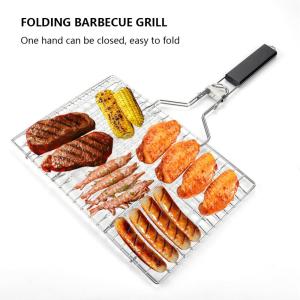 Compact BBQ Grilling Basket for Outdoor Camping Rust-Resistant Steel with Easy Handling for Quick and Easy Grilling