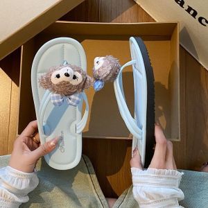 Free Shipping Cute Cartoon Flip-Flops For Women New Summer Style Soft-Soled Versatile And Perfect For Students