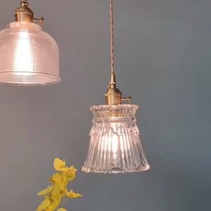SXH Nordic retro glass chandelier for bar restaurant homestay balcony entrance corridor bedside simple Japanese-style chandelier