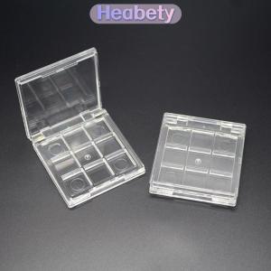 Heabety 9 Grids Palette Eye Makeup Storage Box Empty Eyeshadow Dish DIY Eyeshadow