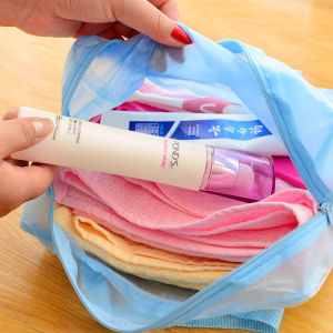 กระเป๋าเครื่องสำอาง โปร่งแสง PVC ถุงเก็บของ กระเป๋าเอนกประสงค์ wash bag