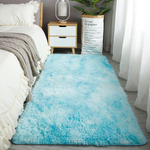 80x120/80x160cm Home Living Room Bedroom Floor Carpet Gradient Color Carpet Bedroom Living Room Bedside Washable Mat Soft Fluffy Carpet