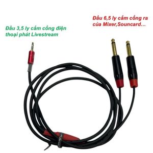 Dây Livestream 2 chiều 6.5 ly cho tác loại thiết bị âm thanh:MixerSouncard...Lõi đồng