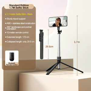 Stuttgart Selfie Stick Tripod Bluetooth 1.7 Meter Stainless Steel Rotatable for Mobile Phones