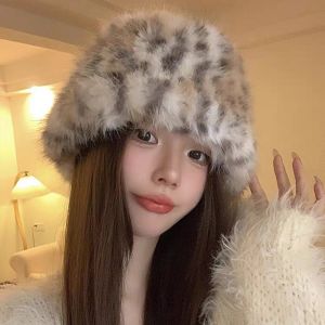 MAYIT Lông cáo giả Mũ lông giả Phong cách Nga Lông nhung dày Mũ lưỡi trai Thời trang Chống gió Mũ ngư dân Phụ nữ