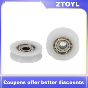 【ZTOYL】 High Quality U Groove 625 Round Pulley Ball Bearing Wheel Roller For Door Windows Shower Pulleys Drawer POM Guide Wheel