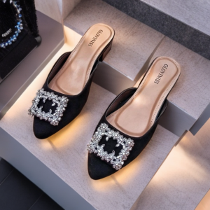 Glovinisi Sepatu Wanita Model Tihang Dua Hak Yoan 3 CM - Sandal Heels Hak tahu 3 Cm