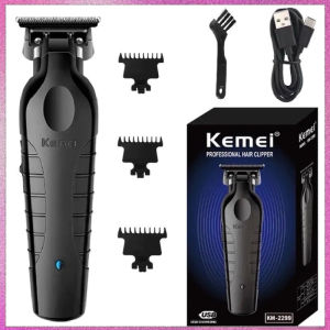 Kemei KM-2299 ไฟฟ้า Clipper ไฟฟ้า USB น้ํามันหัวแกะสลัก Push Clipper ร้านทําผมผม ใช้ได้ทั้งเด็กและผู้ใหญ่
