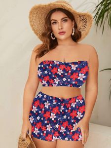 CURVY PLUS SIZE [ALONA] PLUS SIZE XL-3XL TWO PIECE BIKINI SWIMSUIT