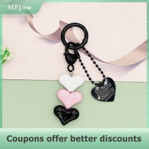 【MPJow】 Stacked Love Keychain Girl Headphone Box Pendant Backpack Accessories Key Ring Gift Mobile Phone Pendant Love Car Keychain Cute